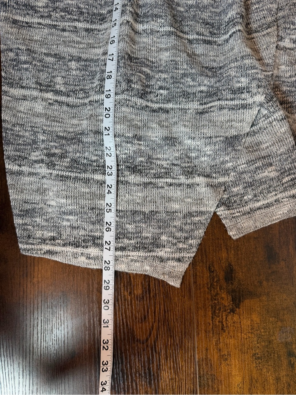Hearts of Palm Women’s Large Gray Metallic Marled Knit Waterfall Cardigan - Picture 11 of 12